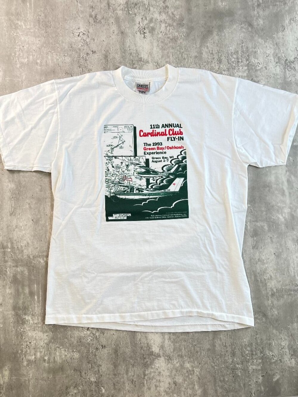 Vintage 1993 Airplane 11th Annual Cardinal Aviation Fly-in T-shirt